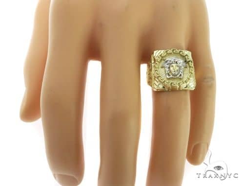 Sygdom tabe Lure 10K Gold Medusa Ring 58449 Mens Metal Yellow Gold 10k