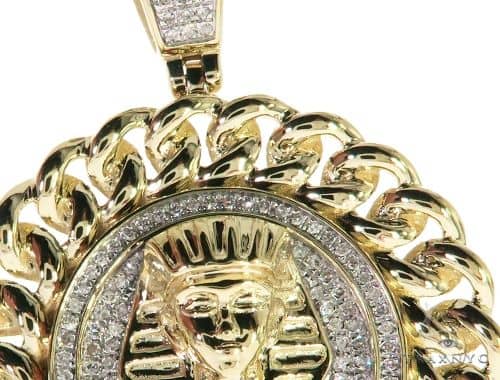 The Pharaoh Natural Mahogany Obsidian /& 18K Gold Pharaoh with Micro Pave CZ