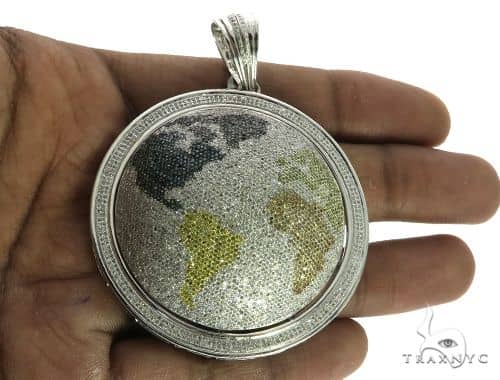 white gold globe pendant