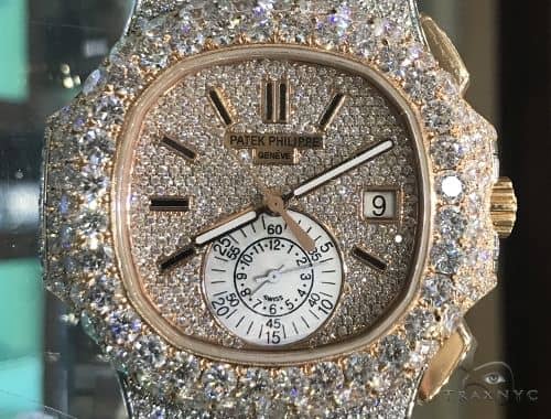 Fully Iced Tone Patek model 5980 63889: quality jewelry at TRAXNYC - buy online, best price in NYC!