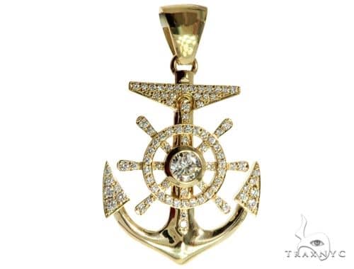 14K Yellow Gold Pave Bezel Diamond 
