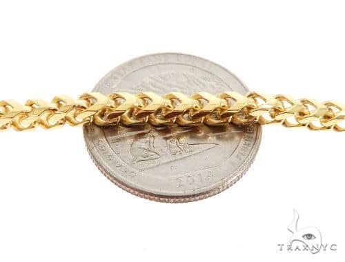 10K Yellow Gold Solid Franco Link Chain 
