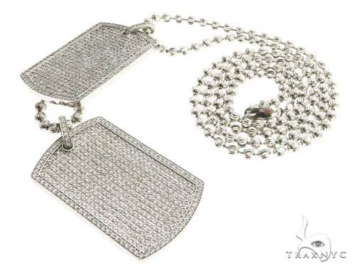mens diamond dog tag pendants