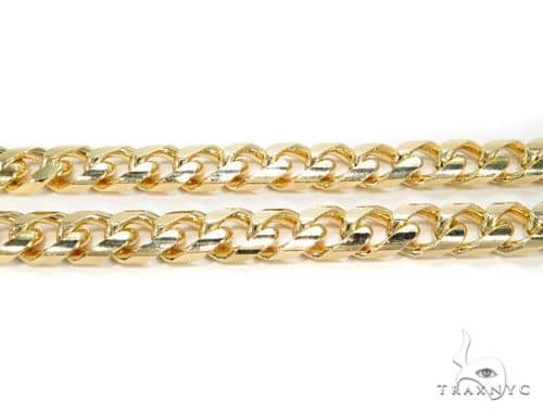 14K Yellow Gold Hollow Cuban Link Chain 