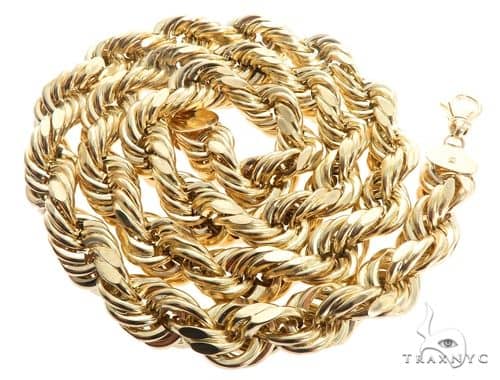 10K Yellow Gold Rope Chain 30 Inches 