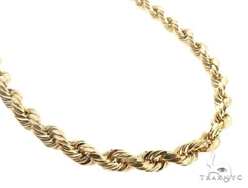 10K Yellow Gold Solid Rope Chain 24 