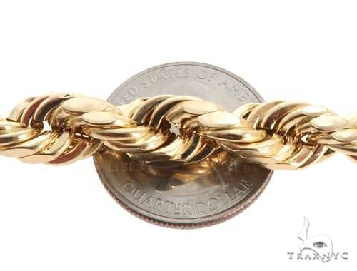 10K Yellow Gold Solid Rope Chain 24 