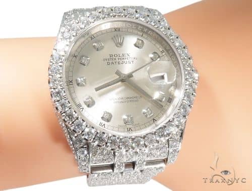 Custom Fully Iced Out Datejust Rolex 