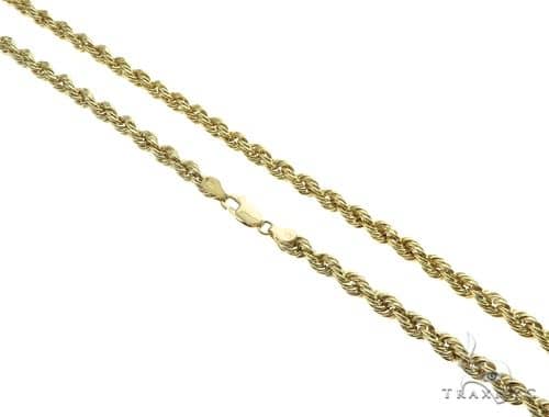 14K Yellow Gold Solid Rope Chain 22 