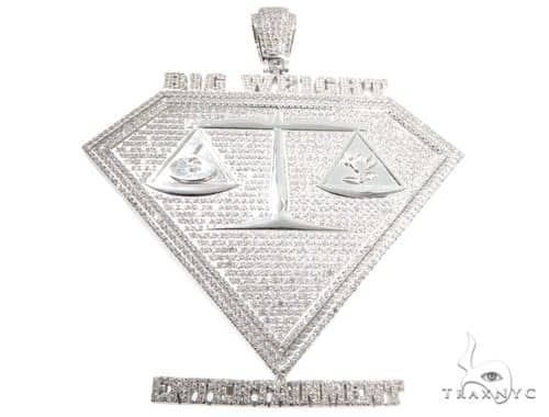Details about  / 1.65 ct White Sim Diamond Men/'s Custom Name Pendant Only 925 Sterling Silver