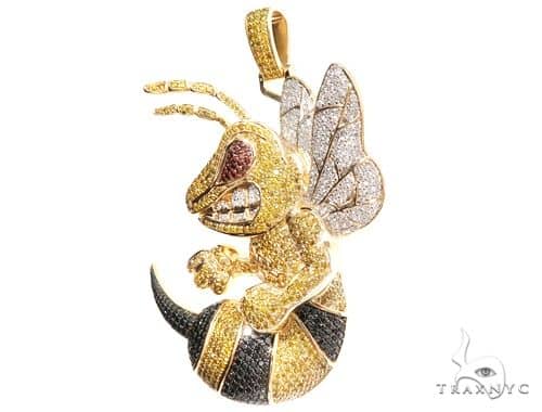 Custom Large Angry Bee Pendant 64173 
