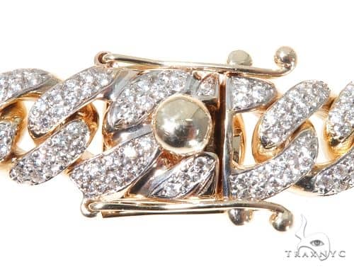 Pavéflex Two Row Bracelet in 18K Rose and White Gold with