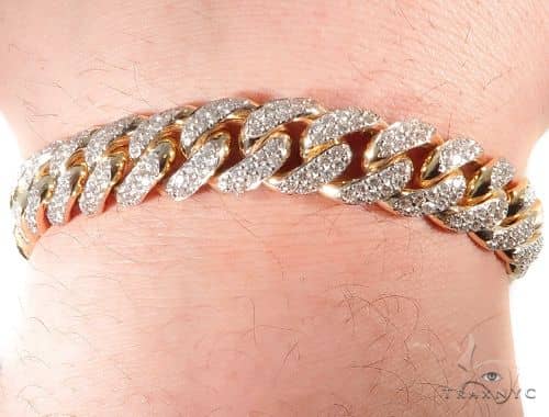 Pavéflex Two Row Bracelet in 18K Rose and White Gold with