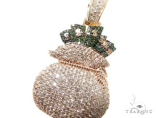 10kt Yellow Gold Mens Round Diamond Money Bag Man Charm Pendant 1/4 Ct –  Tribeca Diamonds