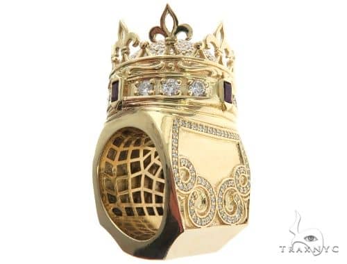 Fashionable Crown Ring Men Hollow Design Artificial Diamonds - Temu