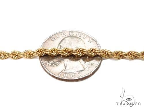 14K Yellow Gold Hollow Rope Chain 22 
