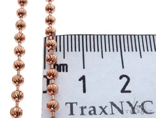 14K Rose Gold Moon Cut Chain 20 Inches 