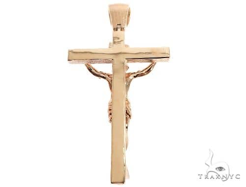 14K Solid Yellow Gold Cross Jesus Crucifix 63945: quality jewelry