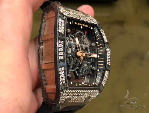 Richard Mille RM055 Bubba Watson Carbon TPT 200 Med Diamonds Set