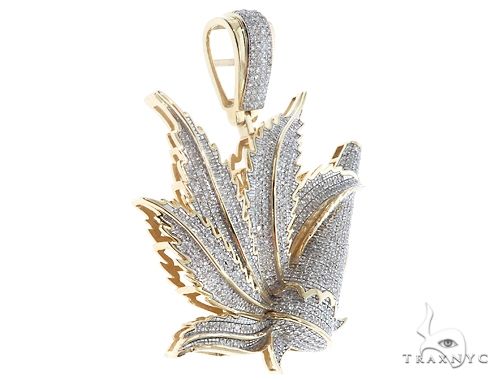 10k Yellow Gold Leaf Pendant 64768 Mens Hip Hop Round Cut 1 64 Ct - Gold Pot Leaf Pendant 10k Yellow Gold Leaf Pendant 64768 Mens Hip Hop Round Cut 1 64 Ct - Gold Pot Leaf Pendant