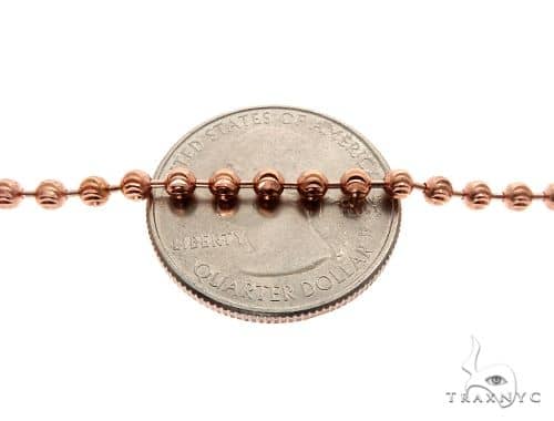 14k Rose Gold Moon Cut Chain 26 Inches 