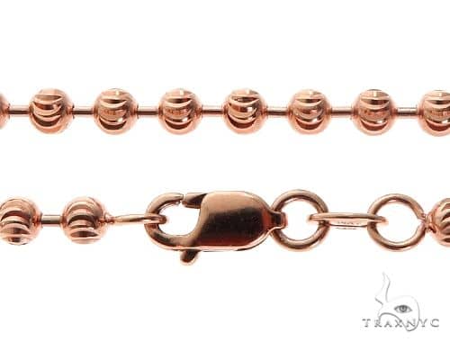 14k Rose Gold Moon Cut Chain 26 Inches 