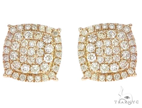 14k Yg Diamond Stud Earrings 64830 Ladies 10k 14k 18k Gold