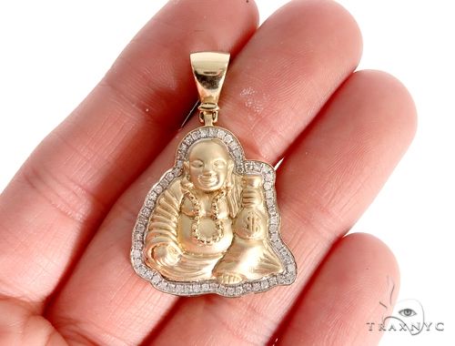 10k Yellow Gold Diamond Buddha Charm Pendant 64847 Mens Metal Round Cut 0 34 Ct - Buddhist Charms And Pendants 10k Yellow Gold Diamond Buddha Charm Pendant 64847 Mens Metal Round Cut 0 34 Ct - Buddhist Charms And Pendants