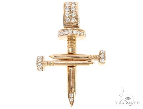 mens cross necklace nails