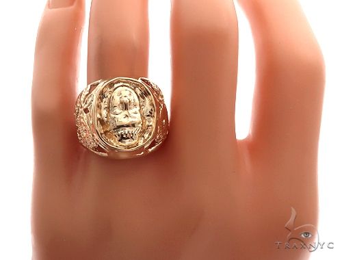 koud Productie Broer Custom 14K Yellow Gold Buddha Ring 65009: buy online in NYC. Best price at  TRAXNYC.