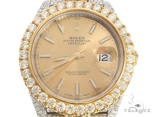 rolex datejust 41mm iced out