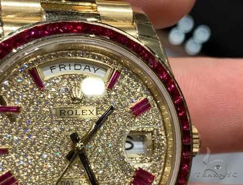 mens gold rolex with diamonds