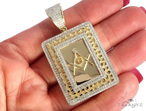 masonic diamond pendant