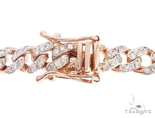 14k Rose Gold Diamond Miami Cuban Link 