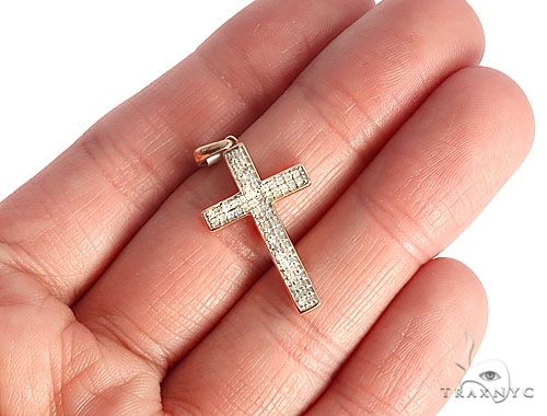 two tone diamond cross