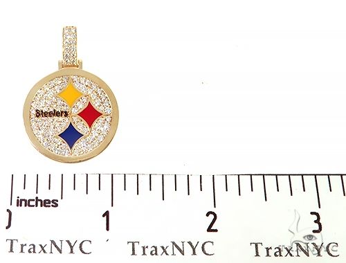 14K Yellow Gold Small Custom Steelers Pendant 65227