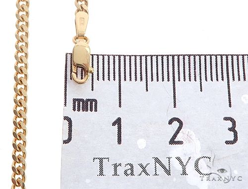 14K Yellow Gold Solid Thin Miami Cuban 