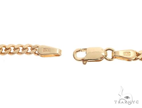 14K Yellow Gold Solid Thin Miami Cuban 