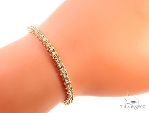 14K Stacking Micro Pave Diamond Bangle 0.90 ctw 14K Gold / 6-6.5 Inches