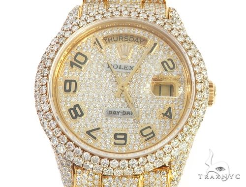 Iced Out Day-Date Rolex Presidential Watch 65476: quality jewelry at TRAXNYC - buy online, best price NYC!