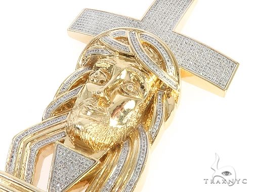 Diamond Jesus Cross Pendant 65479 Mens 