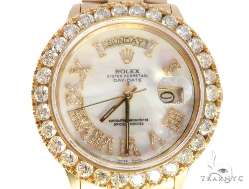 rolex president 18k gold diamond watch