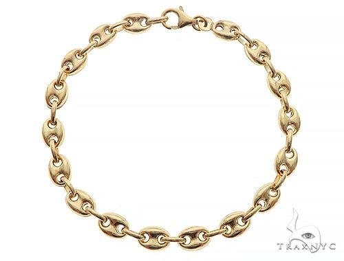 hoogte President Ook 10K Yellow Gold Puffed Gucci Link Bracelet 8 Inches 6mm 7.40 Grams 65547 Mens  Gold Yellow Gold 10k