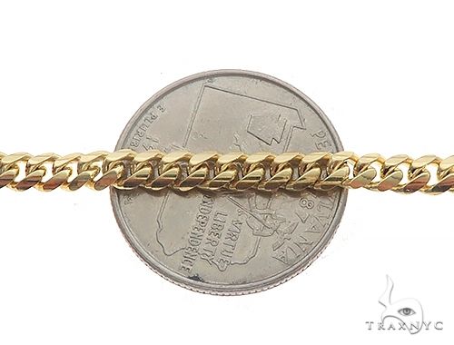 14K Yellow Gold Solid Miami Cuban Link 