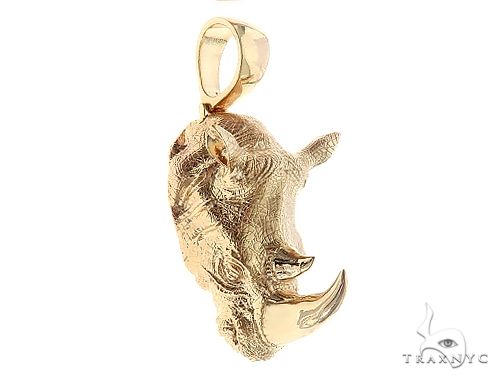 rhino gold pendant