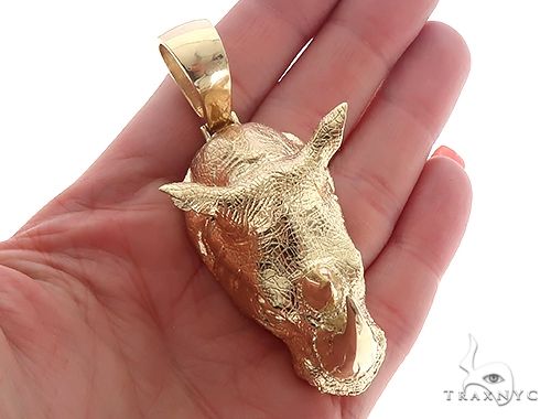 rhino gold pendant