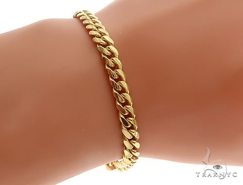 Men's Classic 14k Figaro Chain Solid Gold Bracelet - Opulenti Jewellers