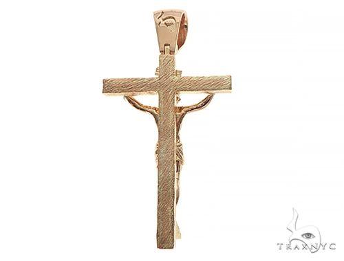 18K Rose Gold Crucifix Jesus Cross Pendant 65742: best price for