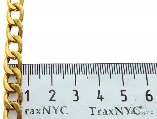 21K Yellow Gold Cuban Link Bracelet 