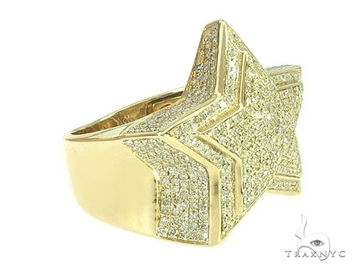 10K Yellow Gold Diamond Star Ring 65807